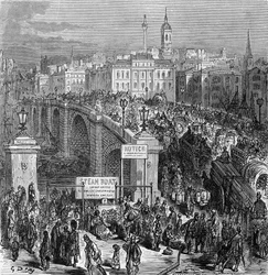 London Bridge, graviert von Stephane Pannemaker, 1875